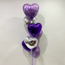 Personalised Message (7 Foil Hearts)