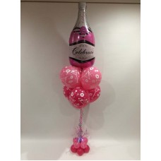 Pink Champagne Bottle and Printed Latex