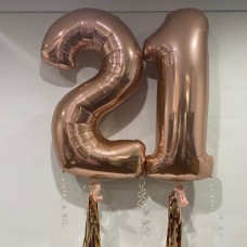 Numbers With Tassels (Rose Gold 21)