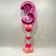 Number 3 Pedestal (Pink) Also Available in Blue