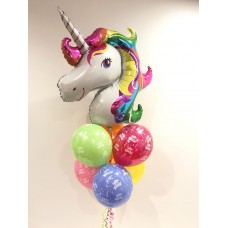 Bright Unicorn and Happy Birthday Latex